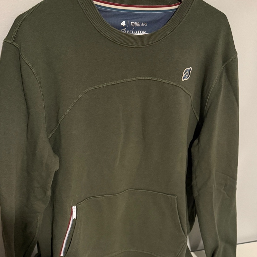 Fourlaps x Peloton Men's Olive Crewneck Sweater